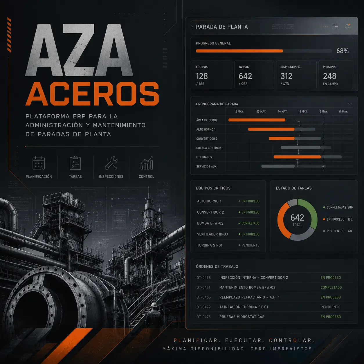 Vista del proyecto AZA Aceros