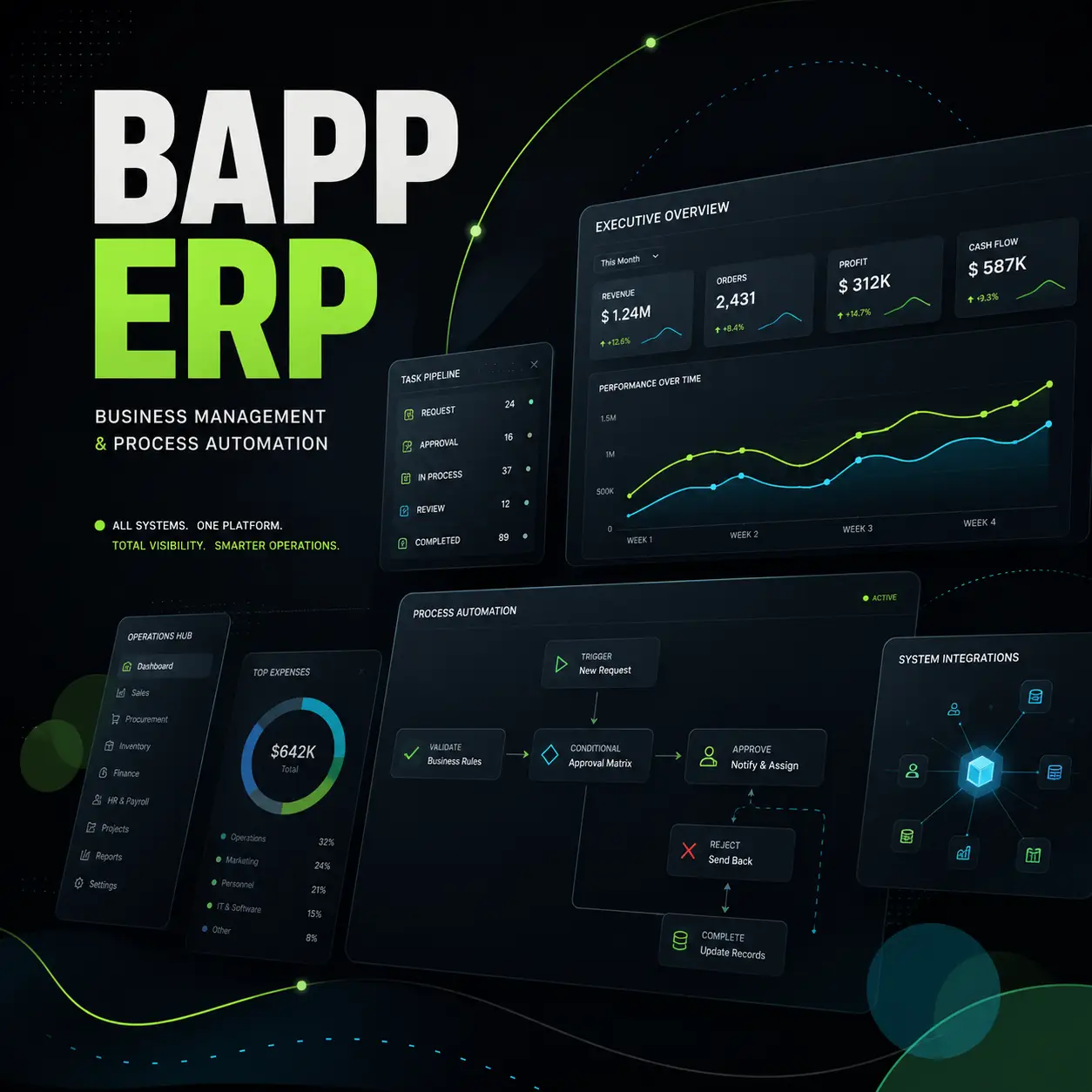 Vista del proyecto BAPP ERP